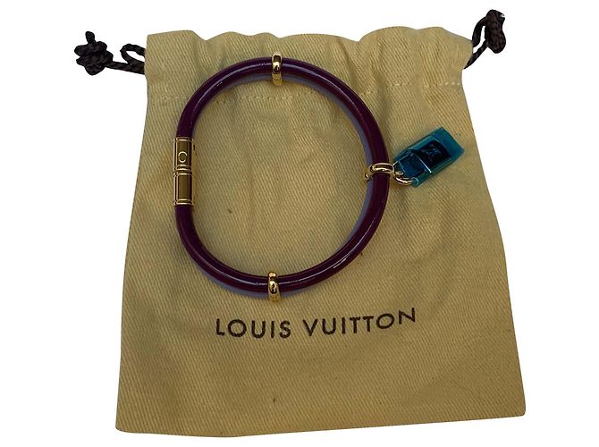 Louis Vuitton Manténgalo dos veces pulsera burdeos y morado. Púrpura