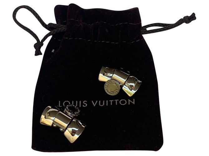 Louis Vuitton cufflinks Silvery Metal  ref.185347