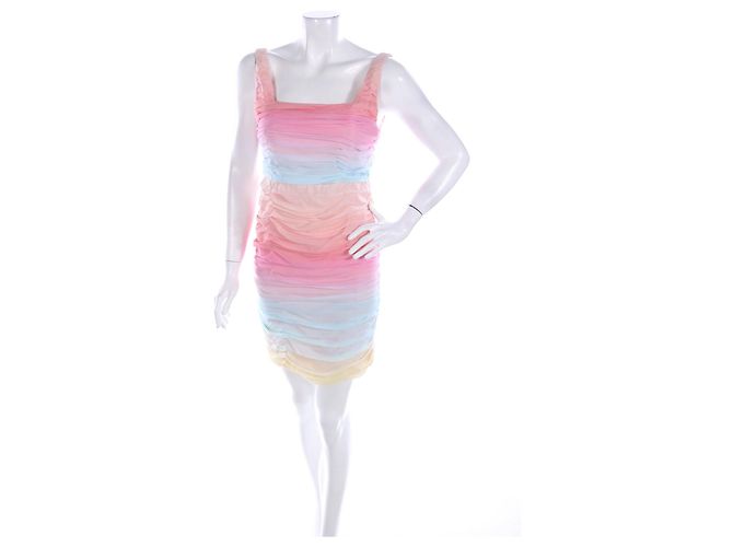 Alice + Olivia Seidenkleid Mehrfarbig Größe M Mehrfarben