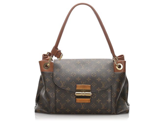 Louis Vuitton Brown Monogram Olympe Leather Cloth Pony-style calfskin  ref.185409