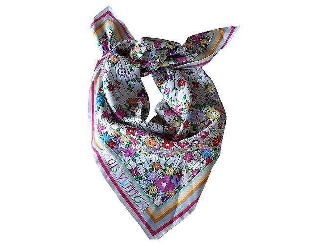 Louis Vuitton Cachecol de seda Multicor
