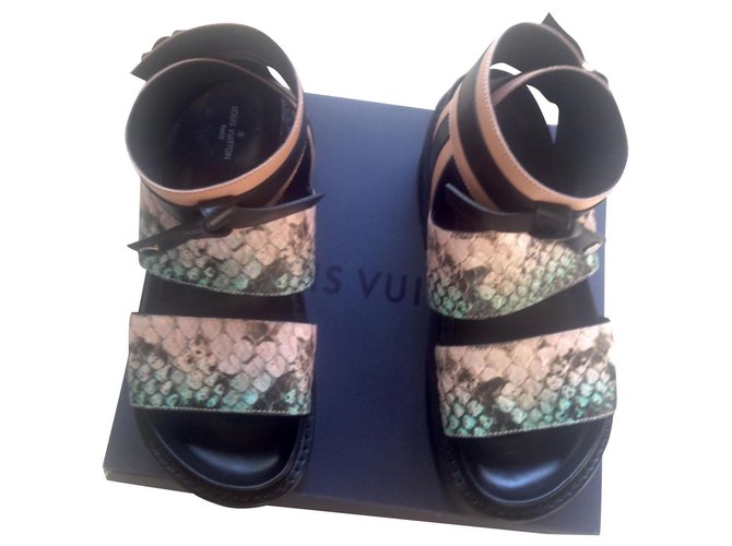 Louis Vuitton Vuitton  Gamble diva platform Sandals Multiple colors Exotic leather  ref.185542