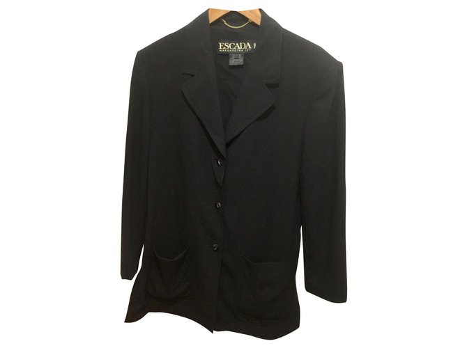 Escada Margaretha Ley jacket Black Wool ref.185550 - Joli Closet