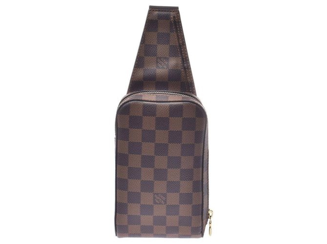 Louis Vuitton Damier geronimos Brown Leather  ref.185570