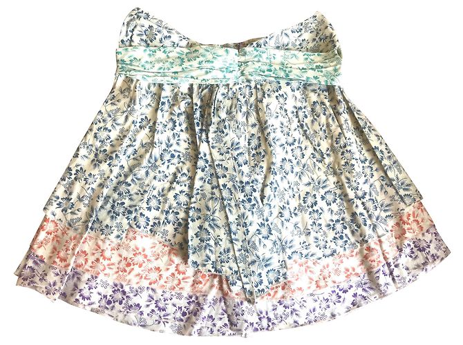 Gonna See by Chloé in cotone con volant a fiori Multicolore