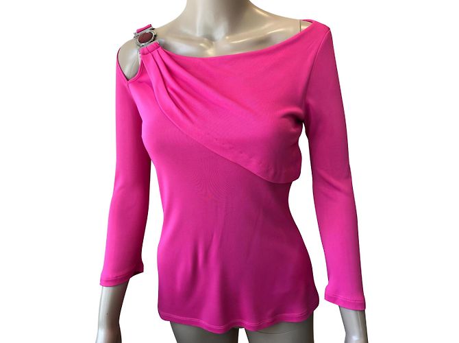 Top de viscosa rosa Versace