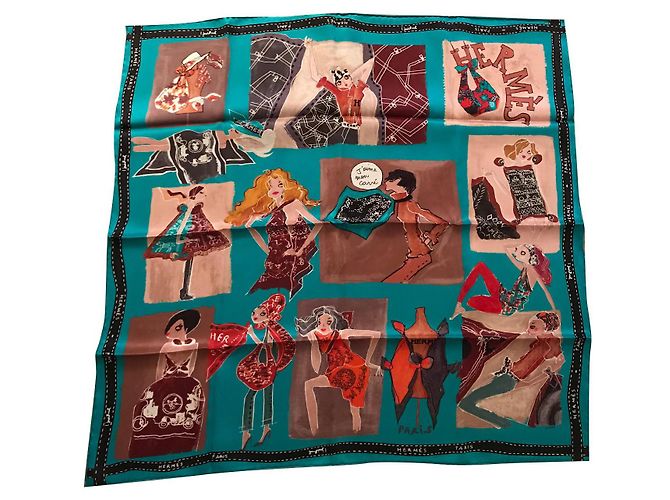 Hermès Hermes Square 70  Eu gosto do meu quadrado Azul