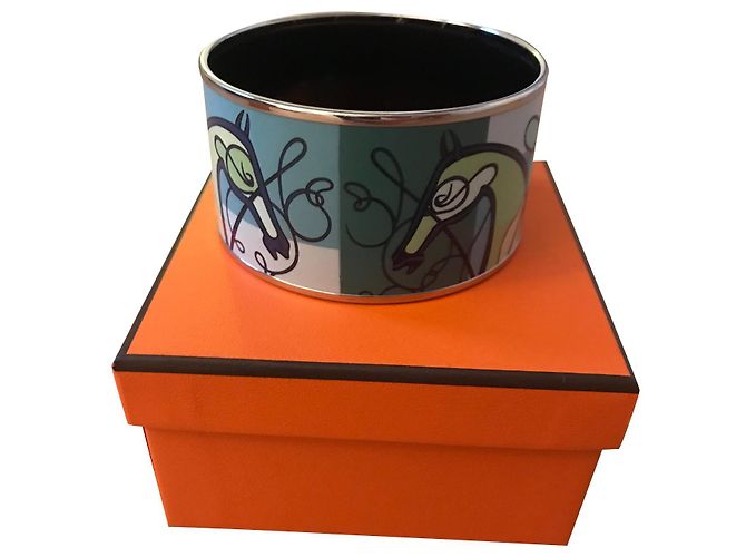 Hermès Coup de Fouet pulseira de esmalte Verde 