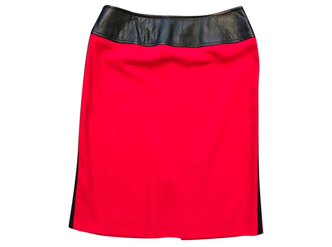 D&G Skirts Black Red Wool  ref.185879