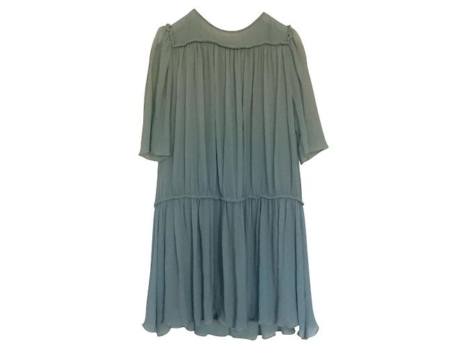 Vestido de seda azul Chloé