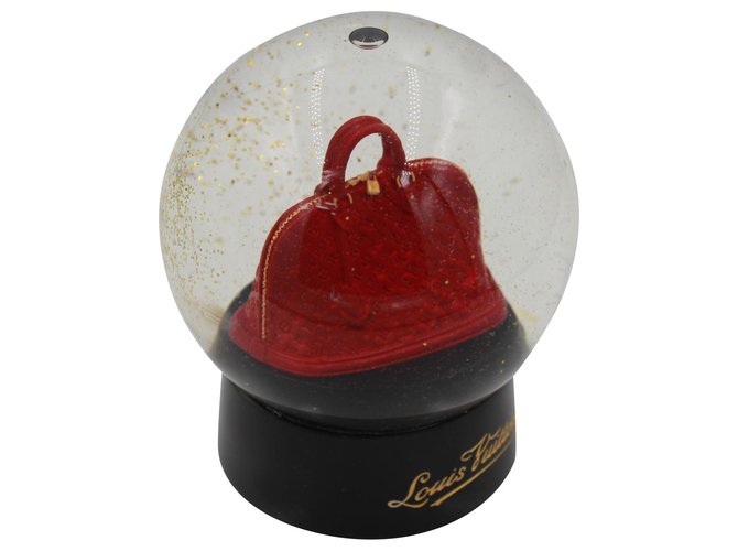 Collectible Louis Vuitton Alma Bag Snowball Red Glass  ref.185961