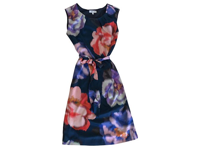 Autre Marque Floral gemustertes Kleid aus Polyester Größe 8 Mehrfarben