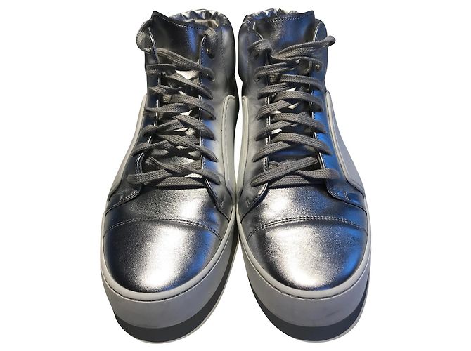Sneakers Chanel bianche e argento, taille 40. Eccellente stato . Bianco
