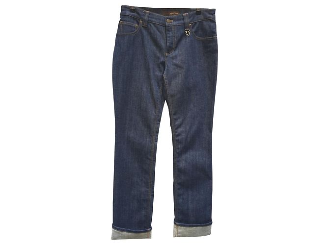 Jeans grezzi Louis VUITTON - taglia 40 - pantaloni in denim Blu navy