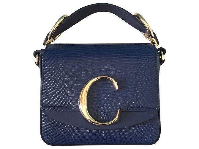 C Belt Bag Chloé Borsa C. Blu Pelle
