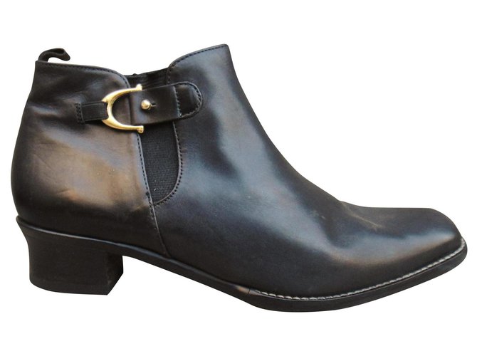 Autre Marque Parlanti p vintage ankle boots 37 new condition Black Leather  ref.186197