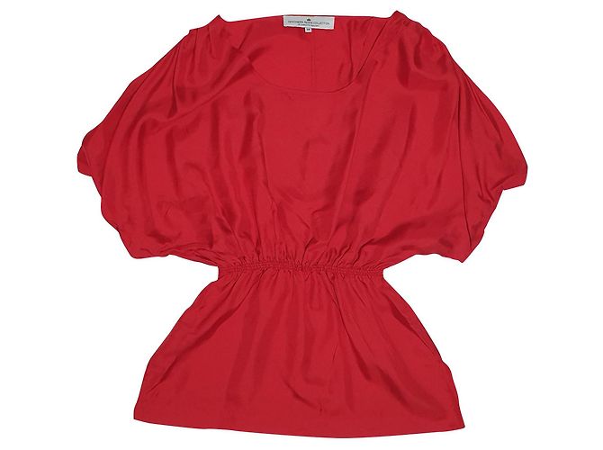 Top de seda rojo Designers Remix Roja
