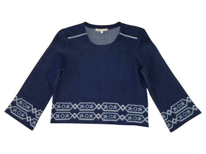 Maje Knitwear Blue Polyester  ref.186214