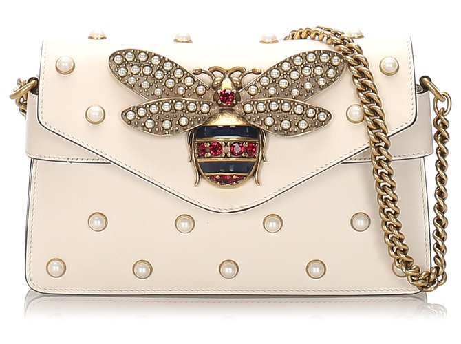 gucci broadway pearly bee bolsa