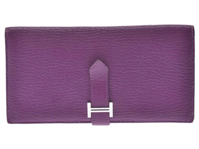 Hermès Beach GM Purple Leather  ref.186366