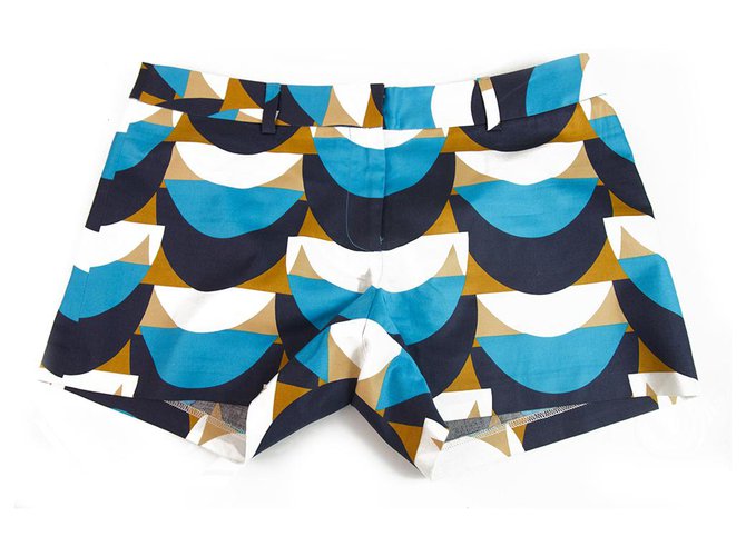 Milly Multicolor diseño geométrico algodón pantalones cortos de verano talla 4  ref.186371