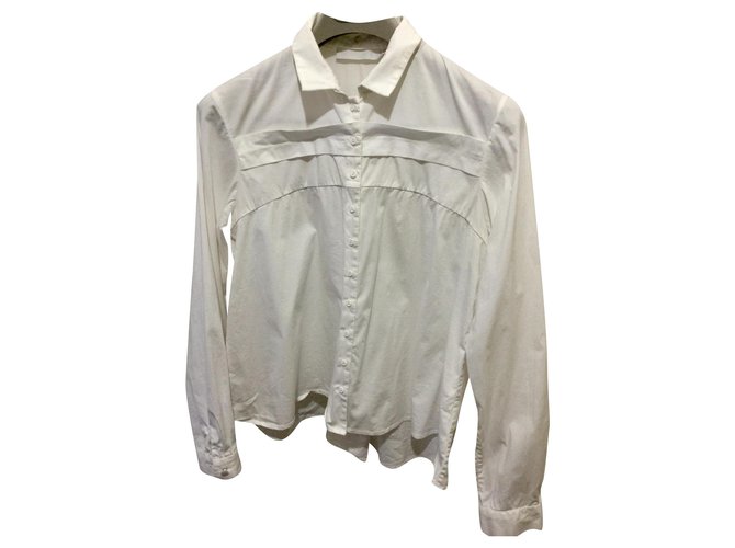 Anne Fontaine Noelise blouse White Cotton Elastane  ref.186384