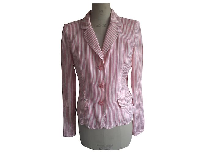 Armani Jeans Linen Jacket White