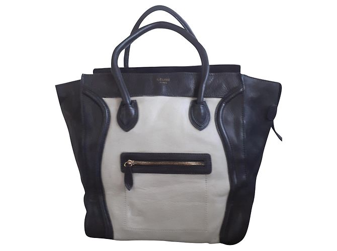 Borsa Céline Luggage in pelle nera Nero