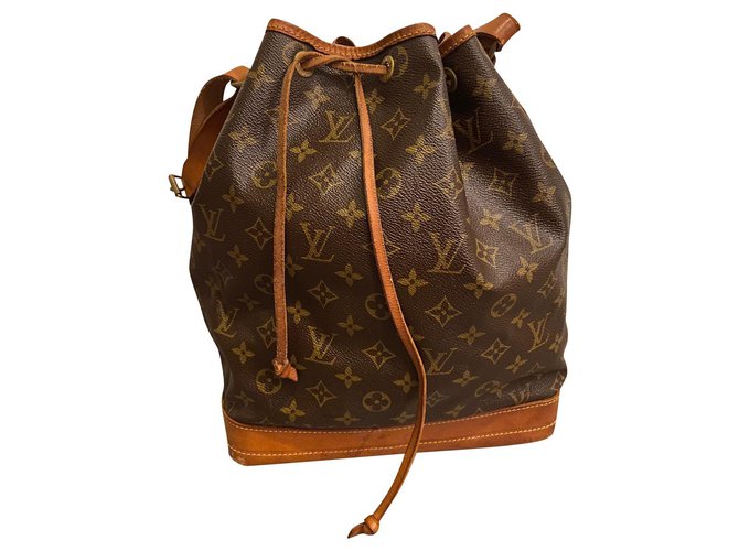 Louis Vuitton Noe GM purse bag. Brown Leather  ref.186436