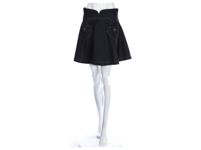 Anna Sui Skirts Black Cotton Polyester Elastane  ref.186450