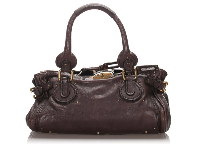 Chloé Chloe Brown Leather Paddington Handbag Pony-style calfskin  ref.186502