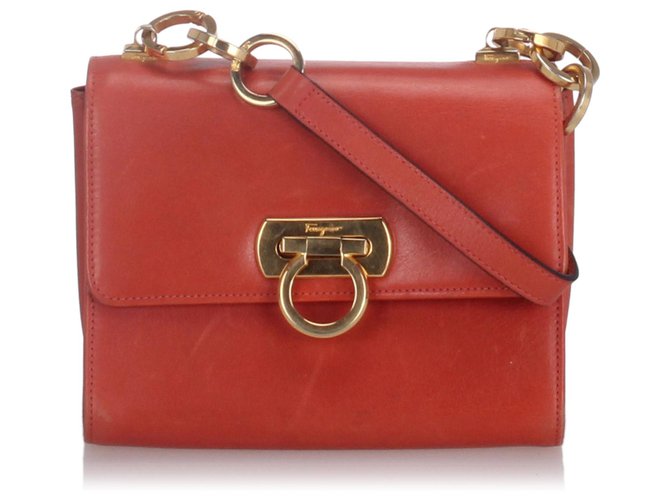 Salvatore ferragamo red crossbody on sale bag