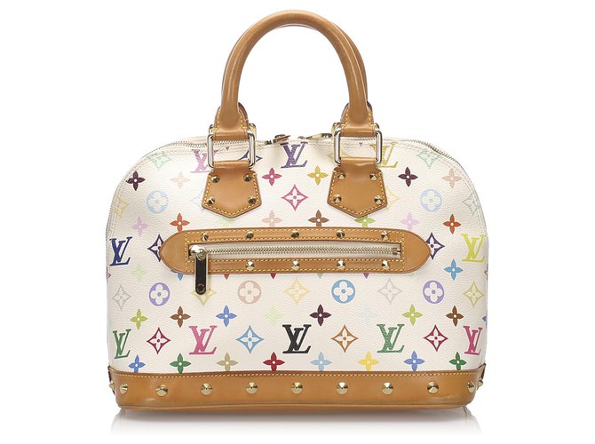 Louis Vuitton White Multicolor Monogram Canvas Alma PM Bag
