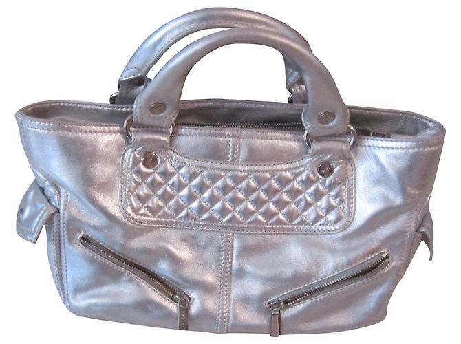 Céline Boogie Ledertasche Silber