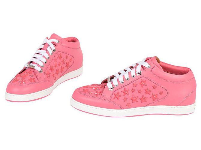 jimmy choo pink sneakers