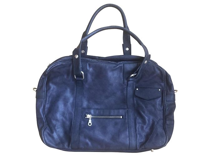 Borsa Paul & Joe in pelle blu notte viola