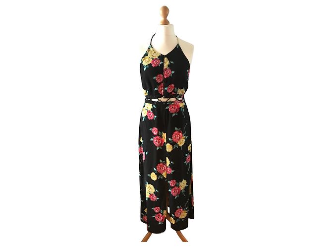 Autre Marque Abito floreale con scollo all'americana Multicolore