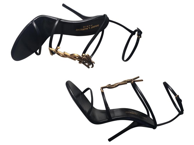 Saint Laurent Cassandre Cuir Noir  ref.186903