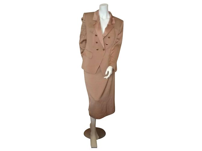 Conjunto de saia Escada marrom viscose e elastano