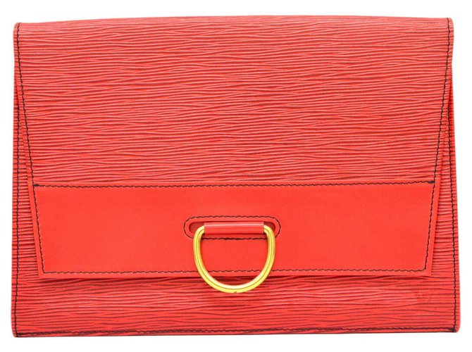 Louis Vuitton Epi Wallet Red Leather  ref.186959