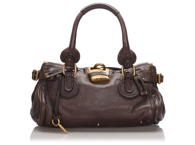 Chloé Chloe Brown Leather Paddington Handbag Pony-style calfskin  ref.186984