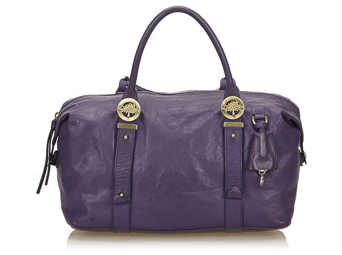 Mulberry Purple Leather Duffel Bag Lila Leder  ref.187037