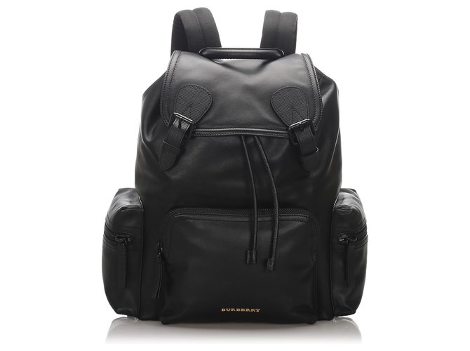 Burberry Black Runway Leather Backpack Pony-style calfskin  ref.187165