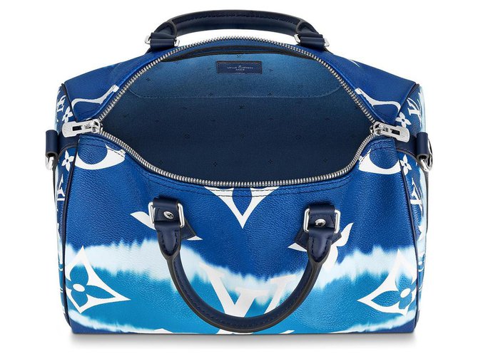 Louis Vuitton limited edition Speedy bandouliere 30 Monogram Escale blue Synthetic  ref.187383