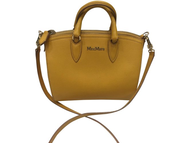 Max Mara By hand Yellow Leather  ref.187475
