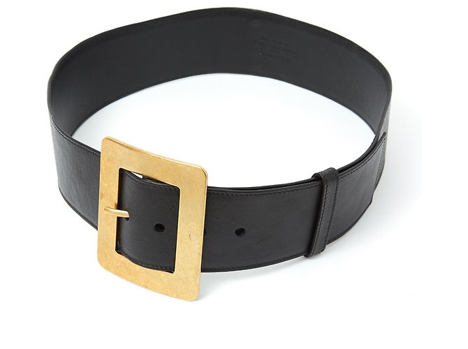 Ceinture Serre-taille Damir Doma – Cuir Lisse Et Python, 92 Cm (trou Central) X 9 Cm, Très Bon état Occasion
