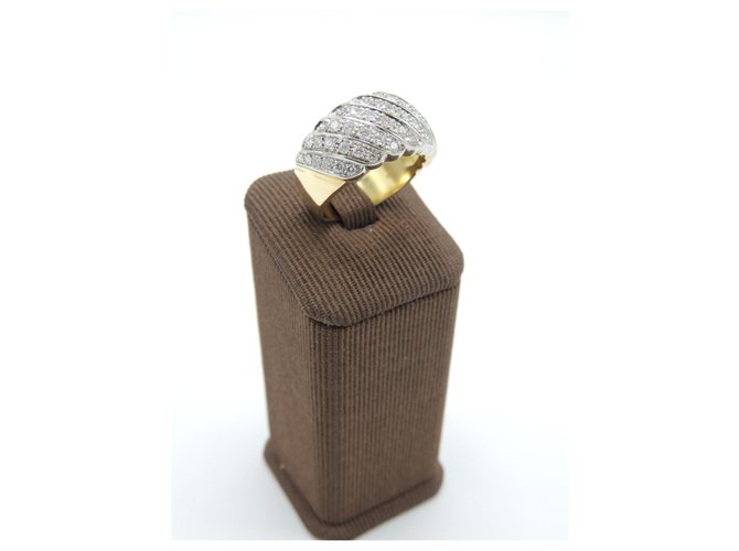Autre Marque OTHER BRAND YELLOW GOLD RING WITH DIAMONDS Golden  ref.187486