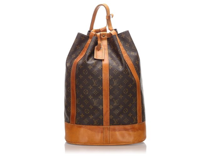 Louis Vuitton Brown Monogram Randonnee GM Leather Cloth ref.950298