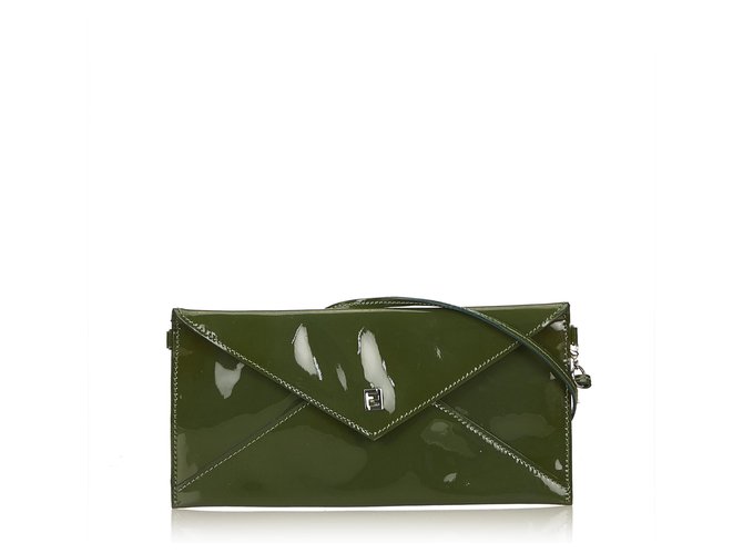 Gucci Green Patent Leather GG Shoulder Handbag