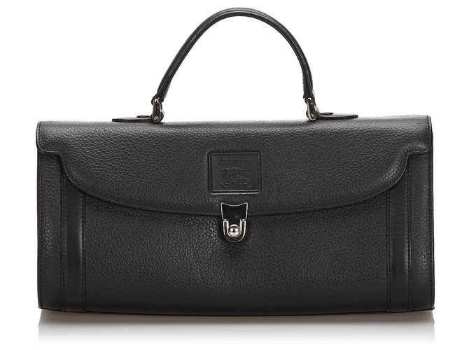 Burberry Black Leather Handbag  ref.187705